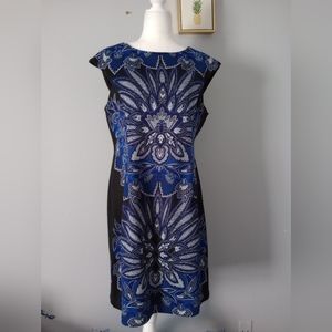 Alfani Dress Size 16  Sleevese  style shift Color  Blue Spandex And Comfortable